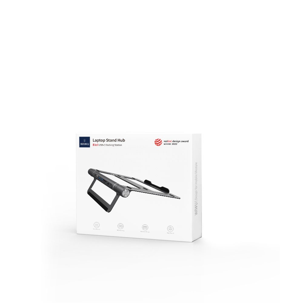 Wiwu A821CH 8in1 Hub Bağlantı İstasyonlu Notebook Laptop Standı PD3.0/USB3.0/RJ45 (1000Mbps)/SD/TF/HDMI (4K@30Hz) - Görsel 13