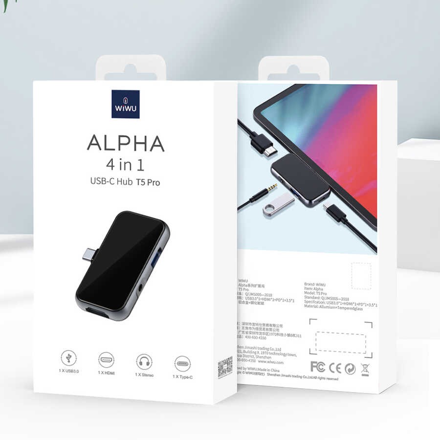 Wiwu Alpha T5 Pro 4 in 1 Type-C Hub - Görsel 11