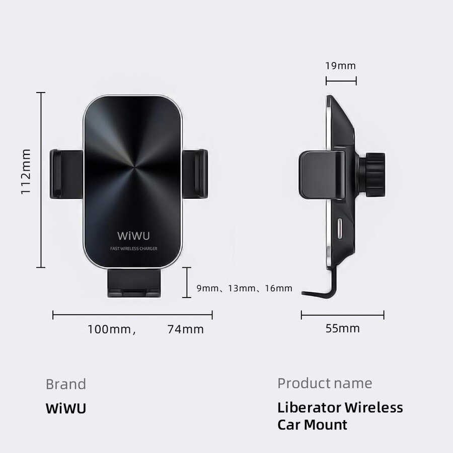 Wiwu CH-307 Liberator Wireless Charging Mount Araç Telefon Tutucu - Görsel 7