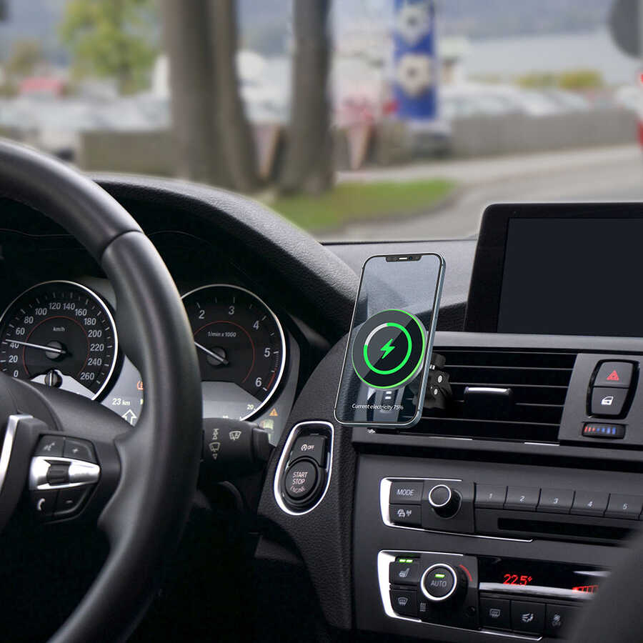Wiwu CH-308 Magnetic Wireless Charging Car Mount Araç Telefon Tutucu - Görsel 4