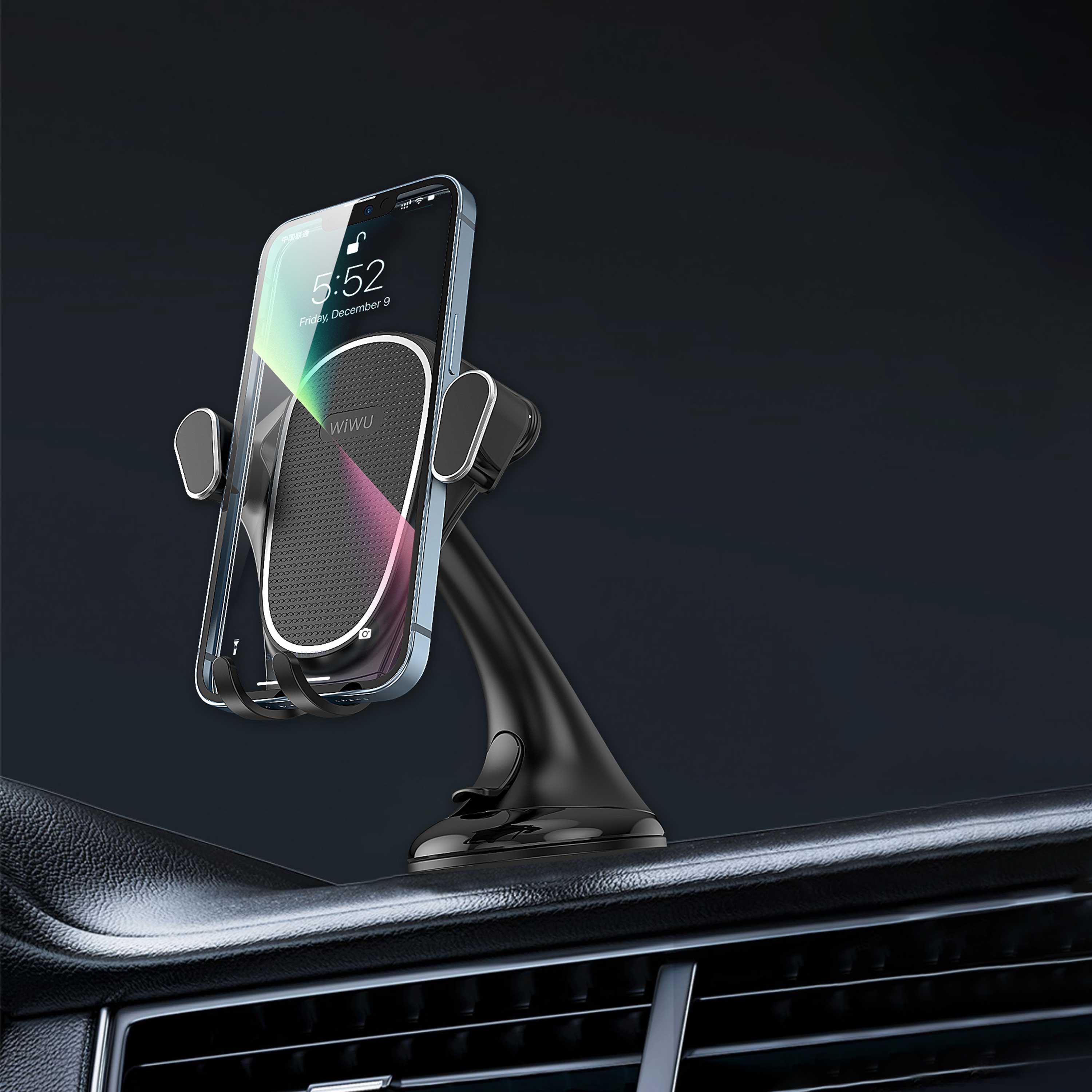 Wiwu CH019 Telefon Ağırlığı İle Çalışan Vantuzlu Tasarım Araç Telefon Tutucu - Görsel 7
