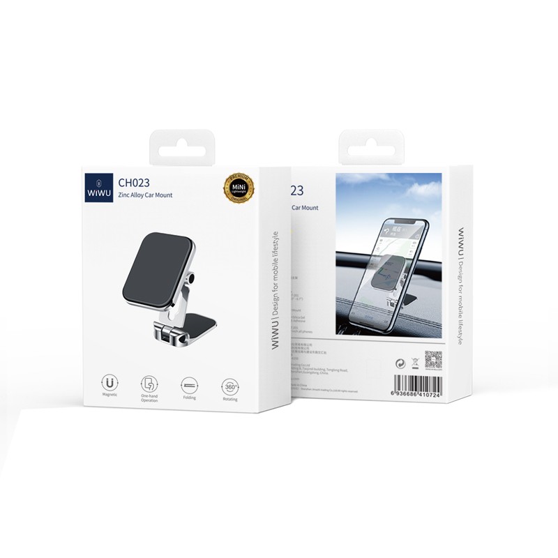 Wiwu CH023 360 Derece Dönebilen Magnetik Düz Zemin Versiyon Araç Telefon Tutucu - Görsel 4