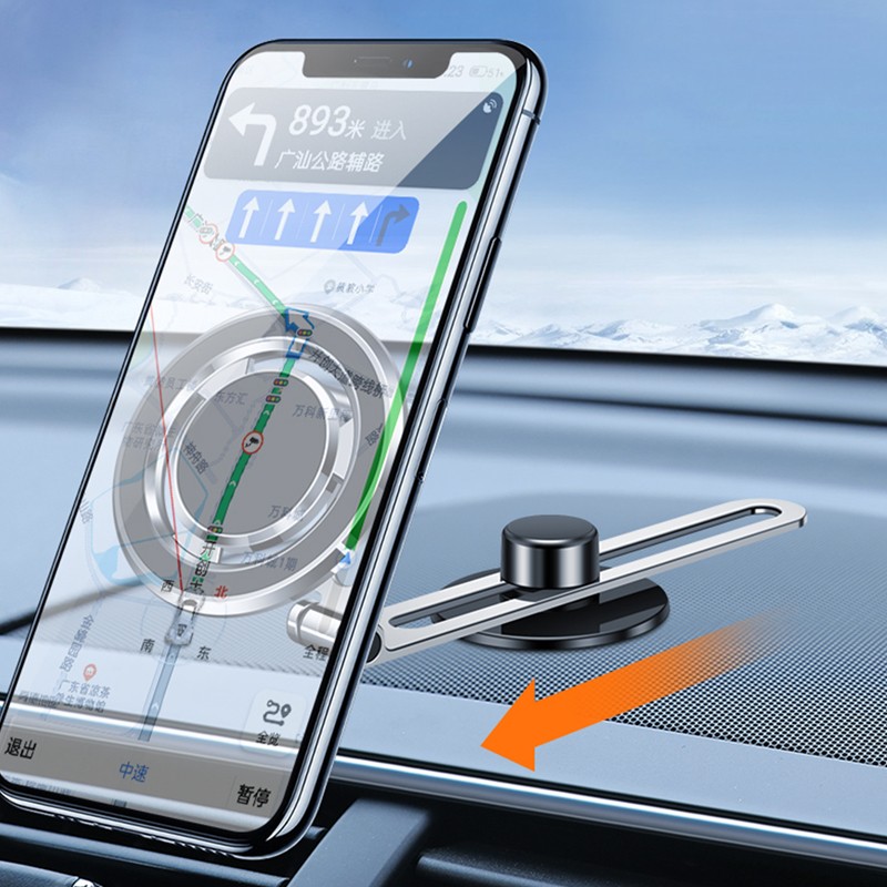 Wiwu CH025 360 Derece Dönebilen Magnetik Düz Zemin Versiyon Araç Telefon Tutucu - Görsel 9