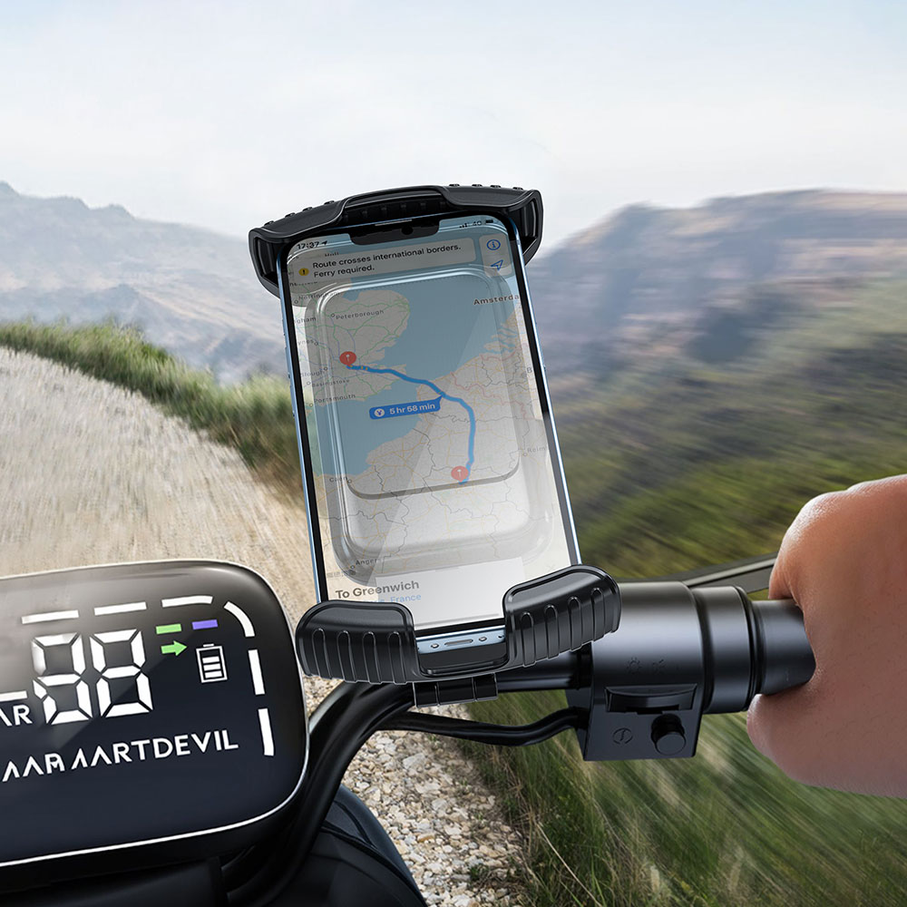 Wiwu CH037 Sarsıntı Önleyici 360° Derece Dönebilen Ayarlanabilir Motosiklet ve Bisiklet Telefon Tutucu - Görsel 3