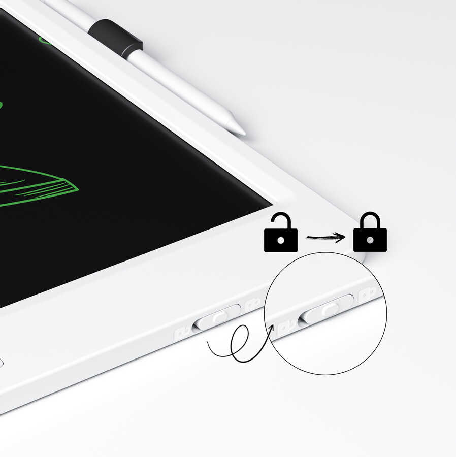 Wiwu LCD Drawing Board Kalemli Pilli Dokunmatik Çizim Tahtası 10 İnç - Görsel 3