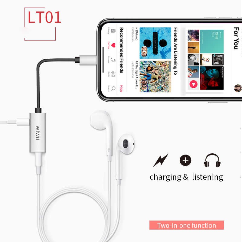 Wiwu LT01 Lightning Şarj ve Ses Adaptörü - Görsel 2