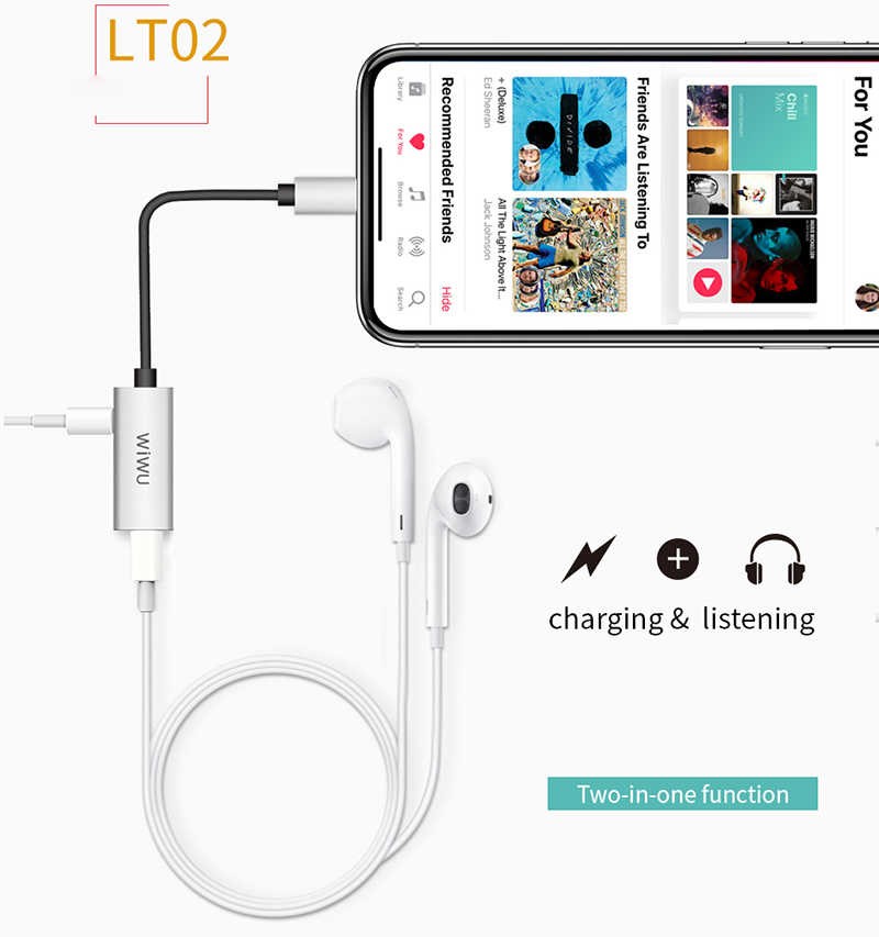 Wiwu LT02 Plus Lightning Şarj ve Ses Adaptörü - Görsel 4