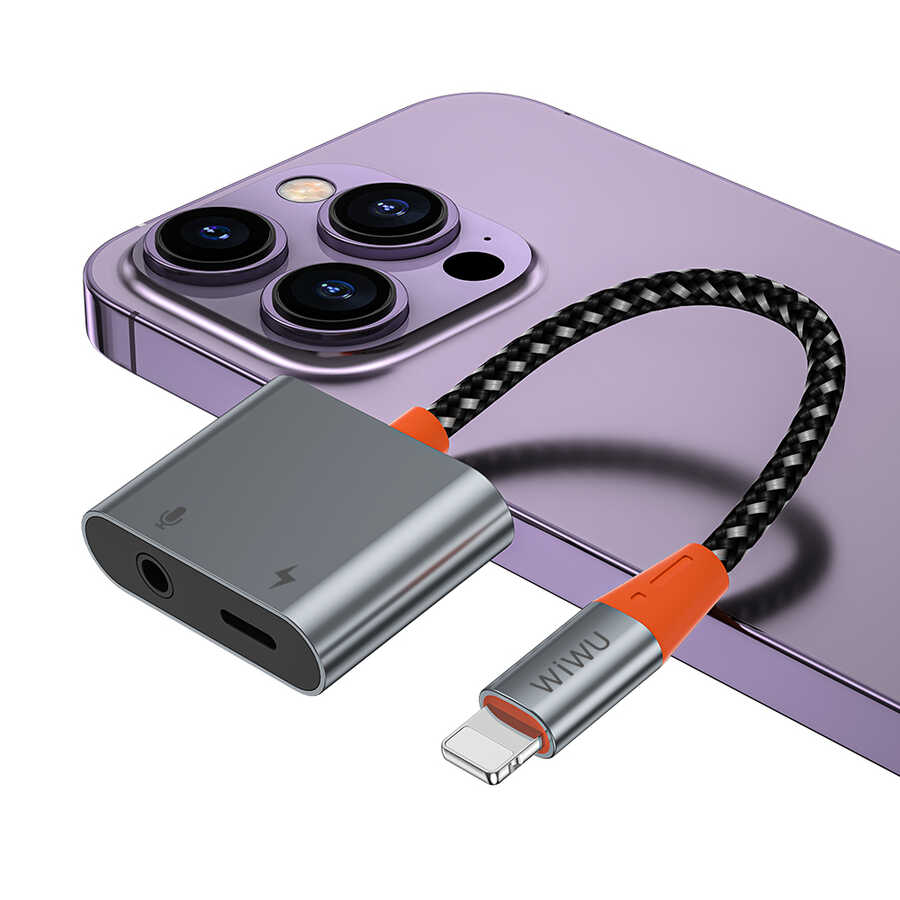 Wiwu LT08 Konuşma Destekli Lightning To 3.5mm Aux Çevirisi Ses Adaptörü - Görsel 2