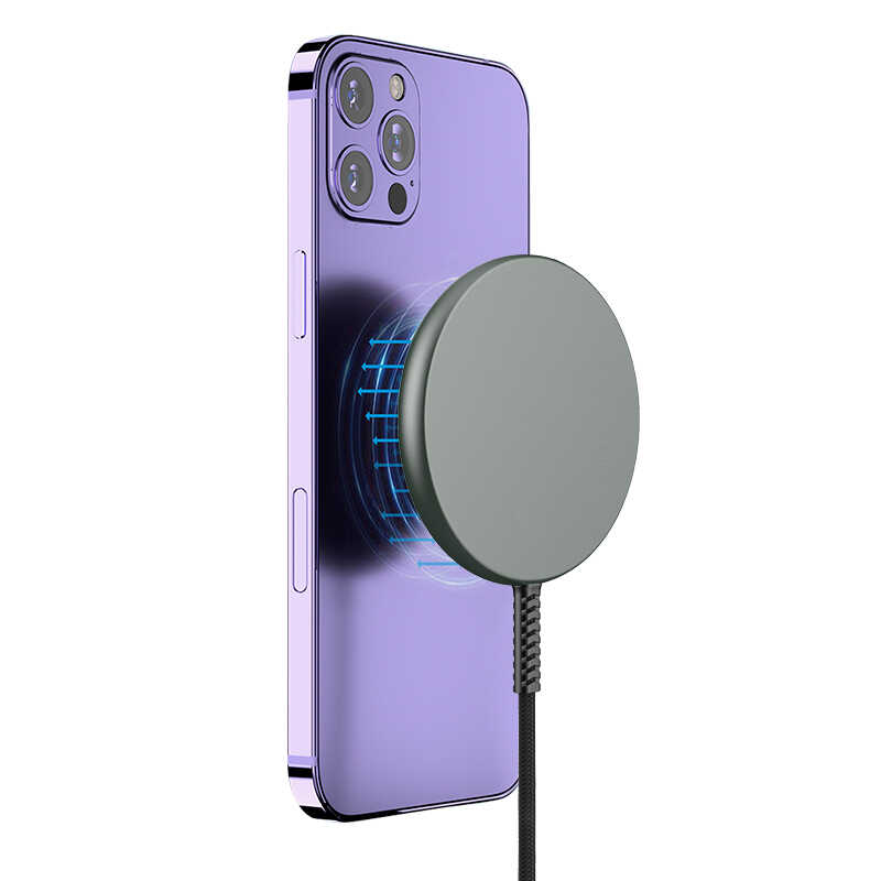 Wiwu M14 Intelligent Wireless Magnetik Şarj Ultra İnce Şeffaf 15W Android iOS Destekli - Görsel 13