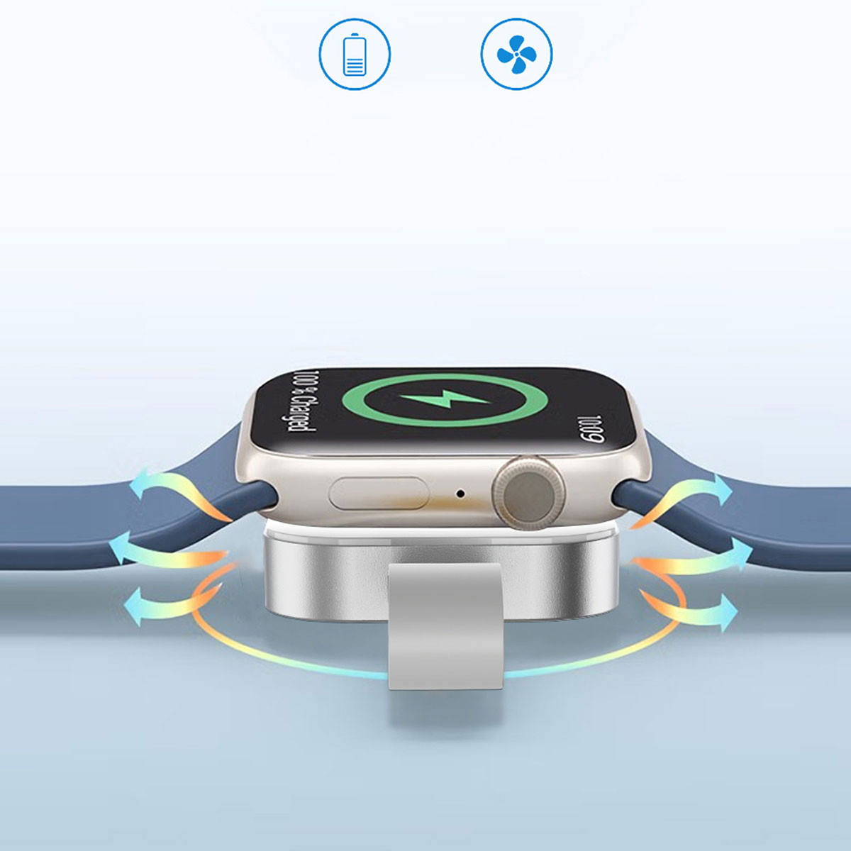 Wiwu M16 Pro Akıllı Saat Mini Wireless Magnetik Şarj Aleti 2.5W - Görsel 5