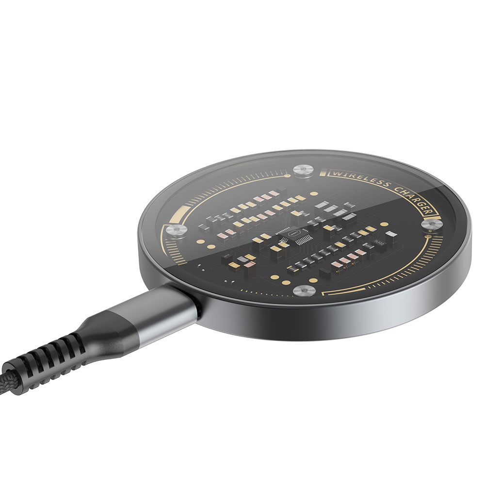 Wiwu M17 Magnetik Intelligent Transparan Wireless Şarj Ultra İnce Şeffaf 15W Android iOS Destekli - Görsel 3