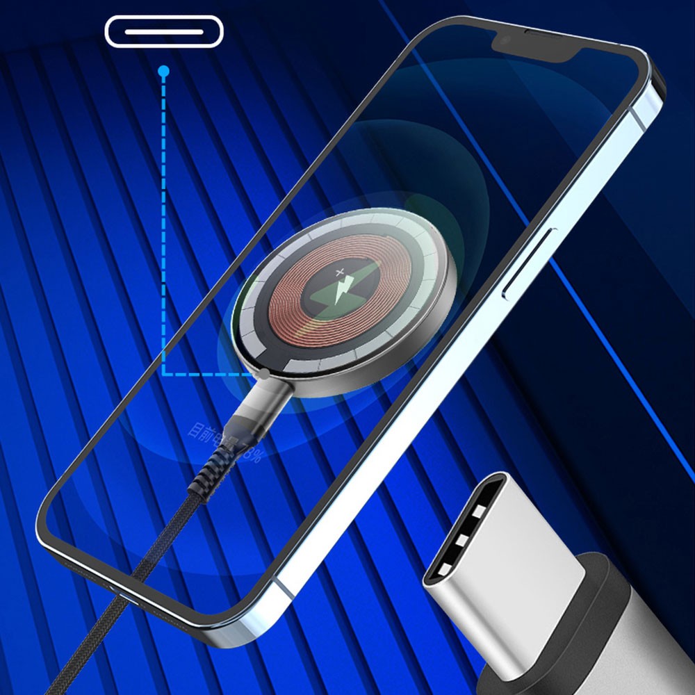Wiwu M17 Magnetik Intelligent Transparan Wireless Şarj Ultra İnce Şeffaf 15W Android iOS Destekli - Görsel 12