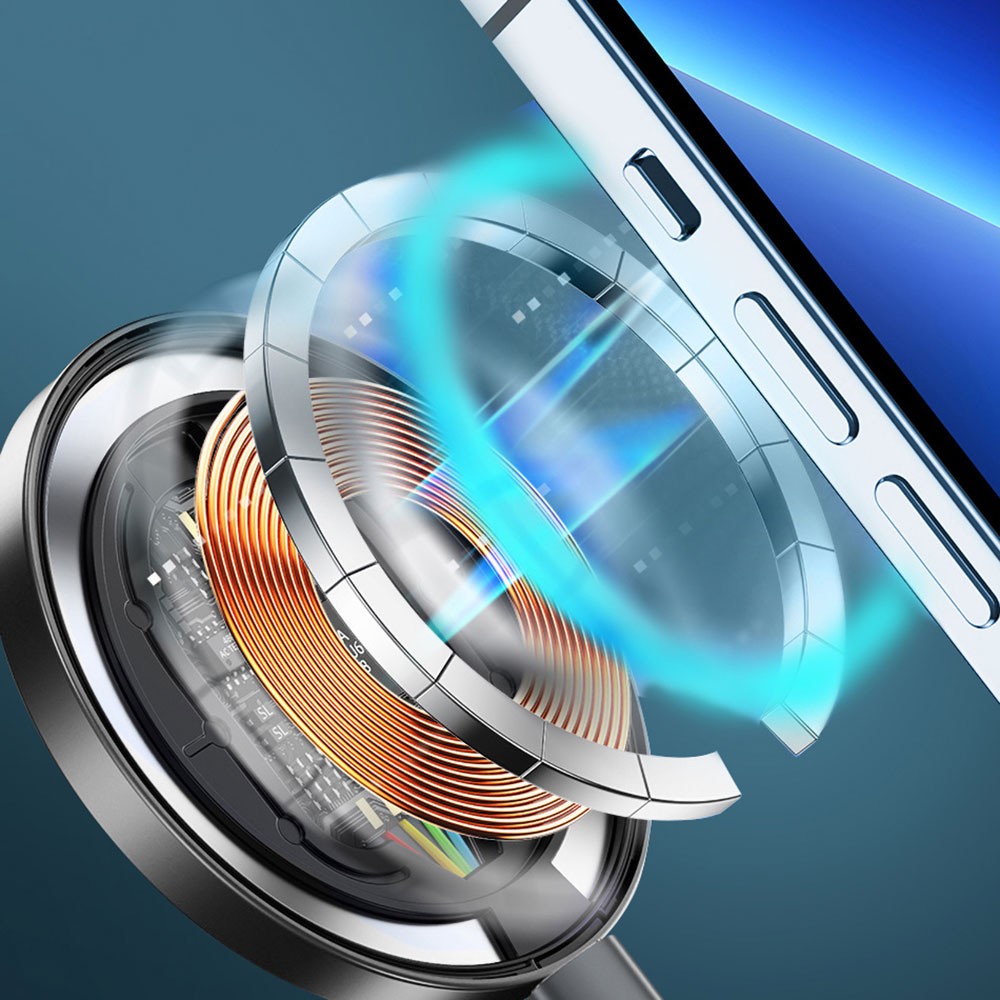 Wiwu M17 Magnetik Intelligent Transparan Wireless Şarj Ultra İnce Şeffaf 15W Android iOS Destekli - Görsel 14