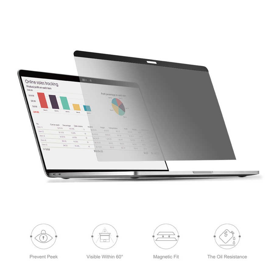 Apple Macbook 12' Retina Wiwu Privacy Ekran Koruyucu - Görsel 6
