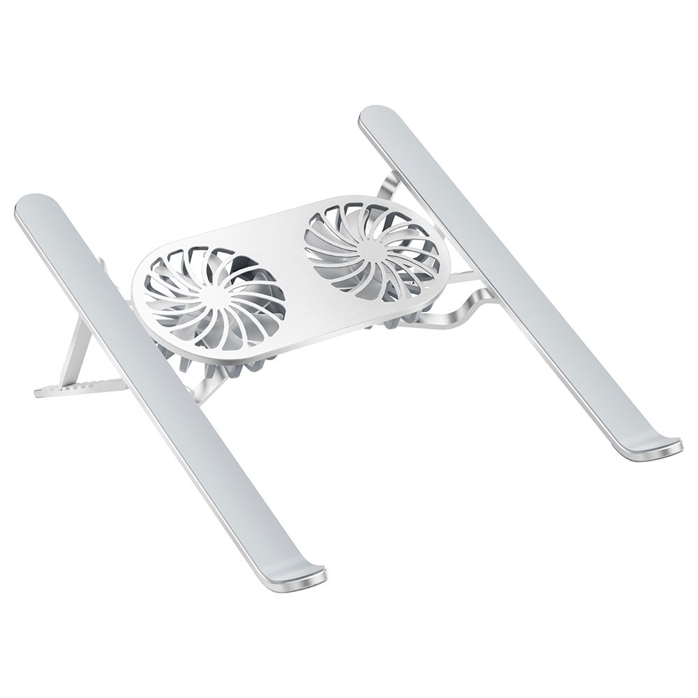 Wiwu S400 Pro Çift Fanlı Işıklı Katlanabilir Ayarlanabilir Laptop Standı 5W 3000RPM - Görsel 4