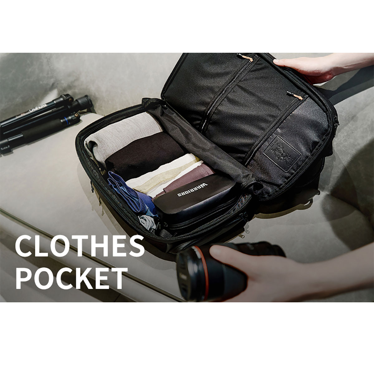 Wiwu Warriors Back Pack 21 Bölmeli 30 Litre Kapasiteli Su Geçirmez Sırt Çantası - Görsel 13