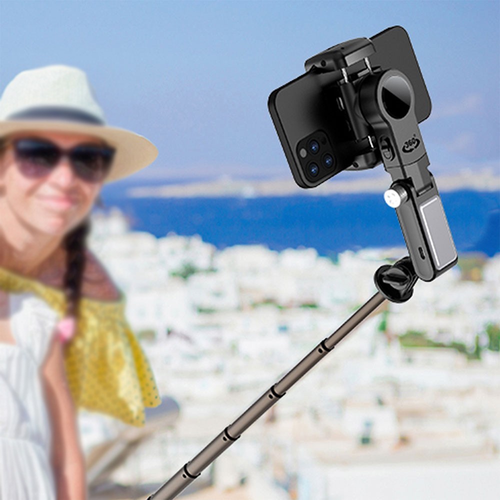 Wiwu Wi-SE006 Çok Fonksiyonlu Işıklı Gimbal Sabitleyici Tripod Selfie Çubuğu - Görsel 6