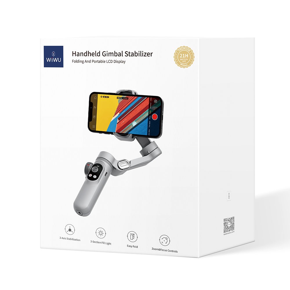 Wiwu Wi-SE007 Yunteng Serisi Işıklı 3-Axis El Tipi Pan Tilt Gimbal Stabilizatör - Görsel 9