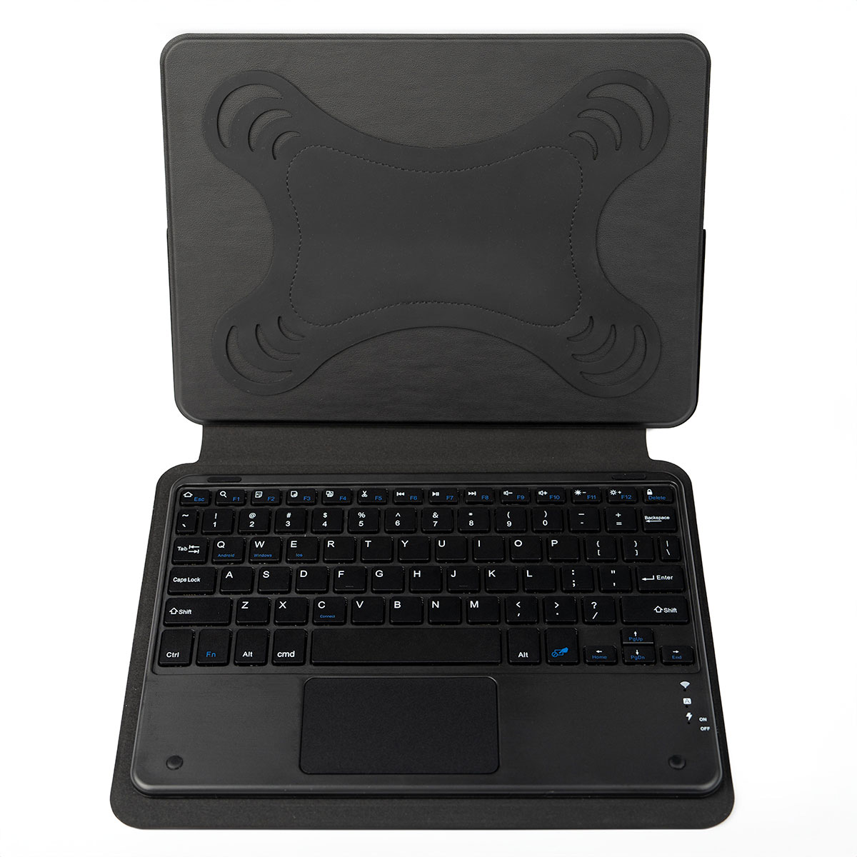 Zore Border Keyboard 10-11" inç Universal Bluetooh Bağlantılı Standlı Klavyeli Tablet Kılıfı - Görsel 7