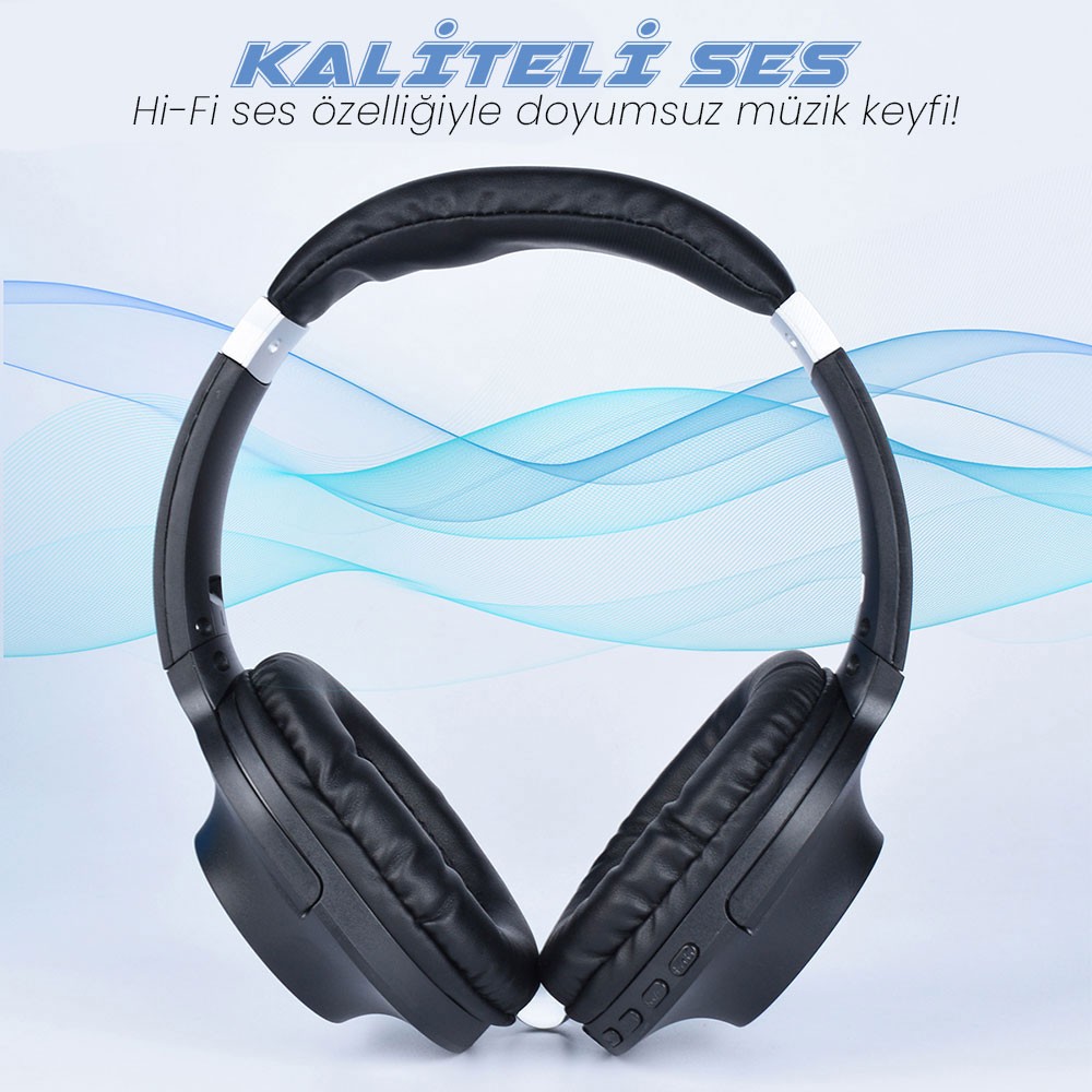 Zore BT850 Ayarlanabilir ve Katlanabilir 90 Derece Dönebilen Kulak Üstü Bluetooth Kulaklık - Görsel 5
