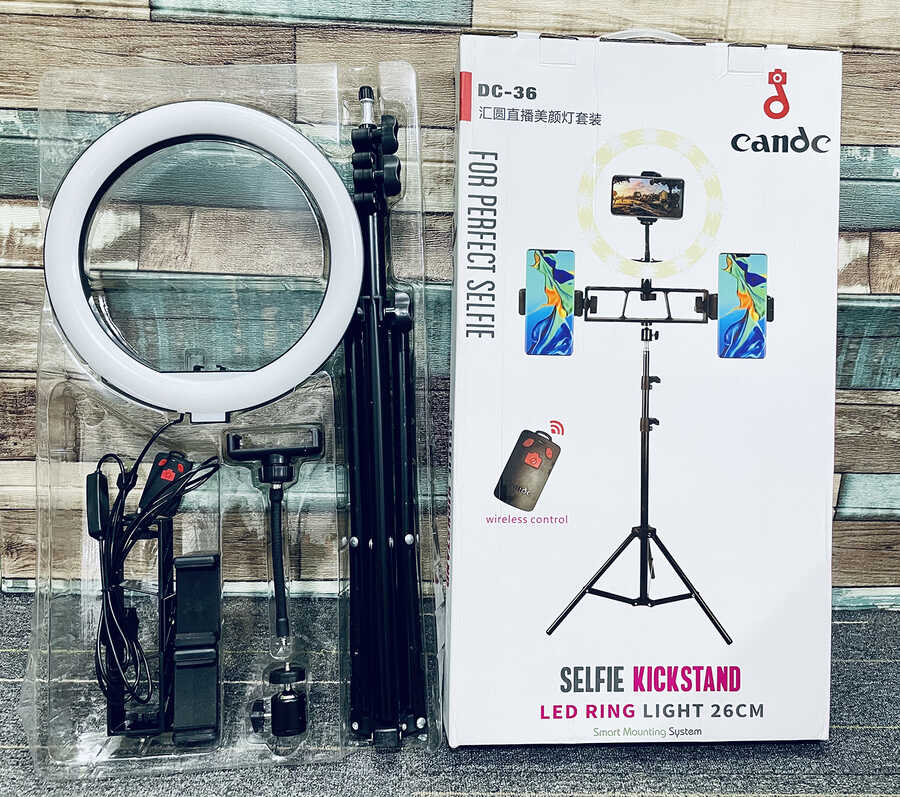 Zore DC-36 Işıklı Tripod Telefon Tutucu Ring Light - Görsel 3