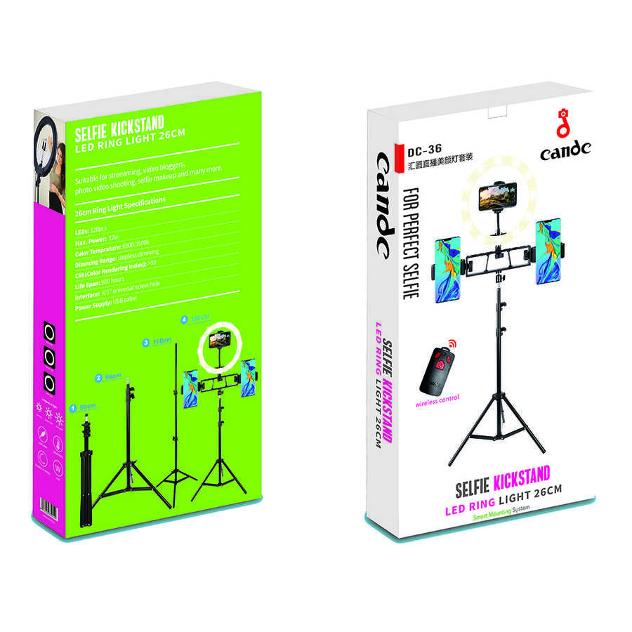 Zore DC-36 Işıklı Tripod Telefon Tutucu Ring Light - Görsel 4