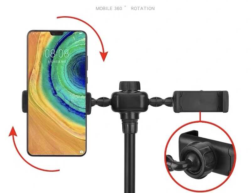 Zore Dual Big Light Işıklı Telefon Tutucu 16 cm Ring Light - Görsel 4