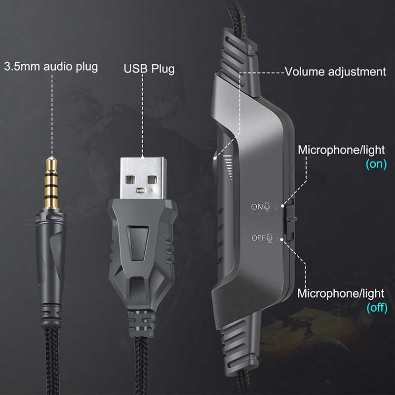 Zore Onikuma K6 RGB Oyuncu Kulaklığı 3.5mm - Görsel 8