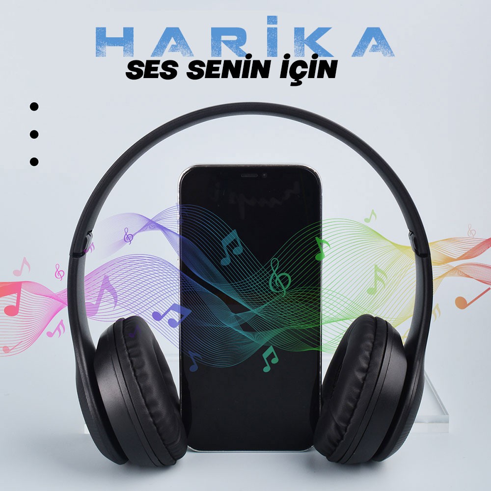 Zore ST95 Güçlü Ses Özelliği Ayarlanabilir ve Katlanabilir Kulak Üstü Bluetooth Kulaklık - Görsel 6