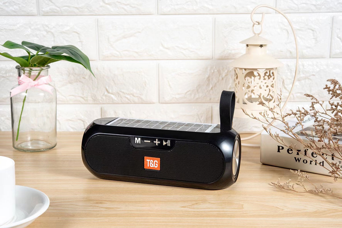 Zore TG182 Güneş Enerjili FM Radyo Özellikli AUX USB Kart Okuyucu Portlu Bluetooth Hoparlör Speaker - Görsel 4