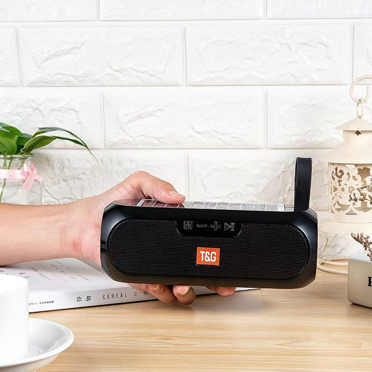 Zore TG182 Güneş Enerjili FM Radyo Özellikli AUX USB Kart Okuyucu Portlu Bluetooth Hoparlör Speaker - Görsel 2