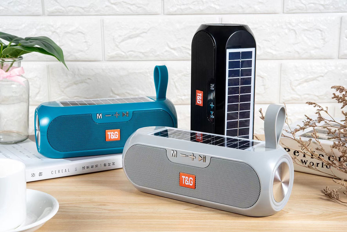 Zore TG182 Güneş Enerjili FM Radyo Özellikli AUX USB Kart Okuyucu Portlu Bluetooth Hoparlör Speaker - Görsel 3